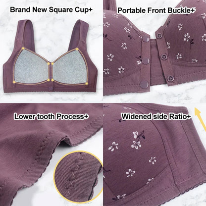 CoolLift™ Front-Closure Cotton Bra – Anti-Sag Support